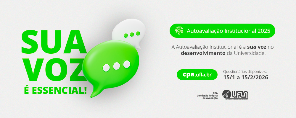 Comunidade universitária e externa pode avaliar a UFLA até 15/2