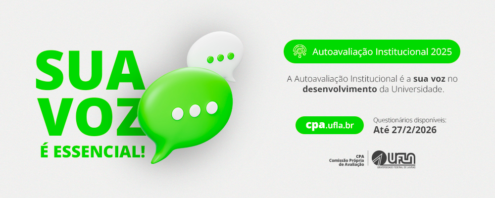 Comunidade universitária e externa pode avaliar a UFLA até 27/2