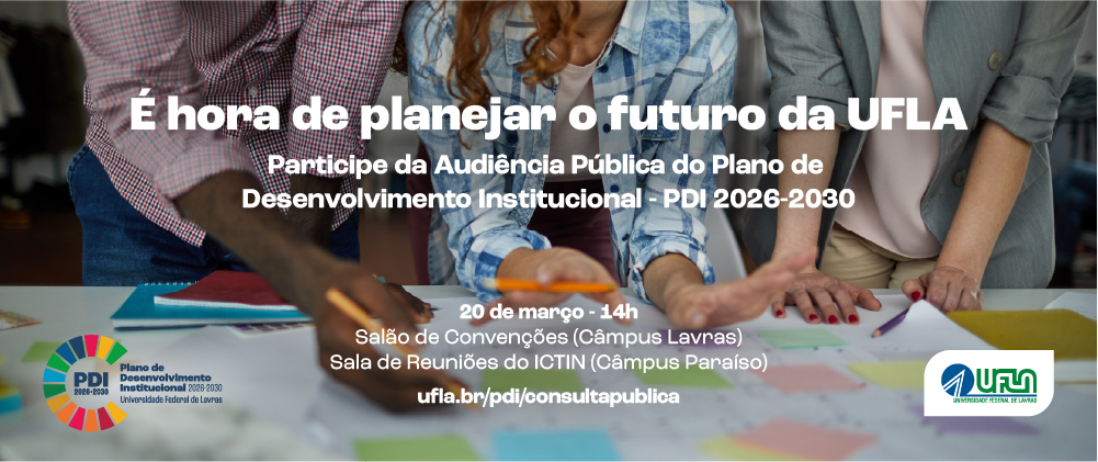 UFLA convida para audiência pública sobre o PDI 2026–2030