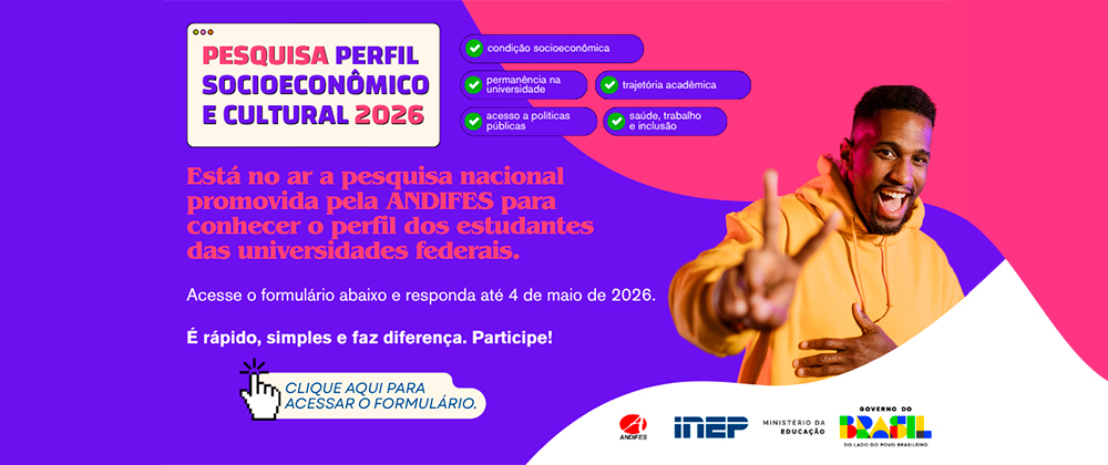 Estudantes da UFLA são convidados a participar de pesquisa nacional sobre perfil socioeconômico e cultural