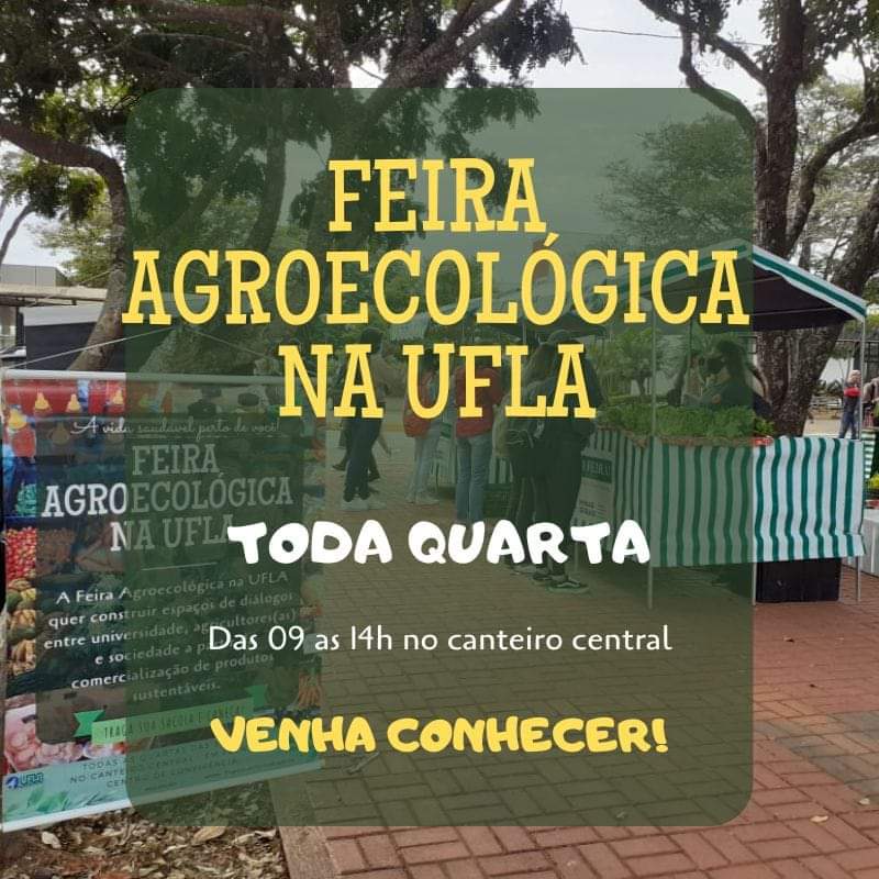 Feira Agroecológica da UFLA contará com atividades de extensão nesta quarta (17/8) - Participe!