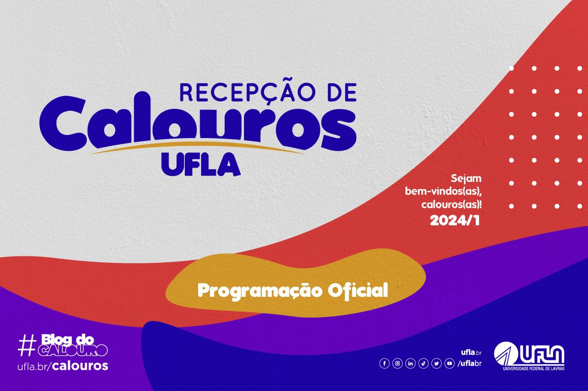 Estudantes ingressantes na UFLA (2024/2) devem participar da programação de recepção de 23 a 27/9