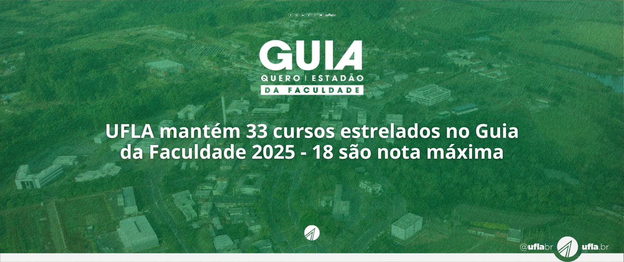 UFLA mantém 33 cursos estrelados no Guia da Faculdade 2025 e amplia número de graduações com nota máxima