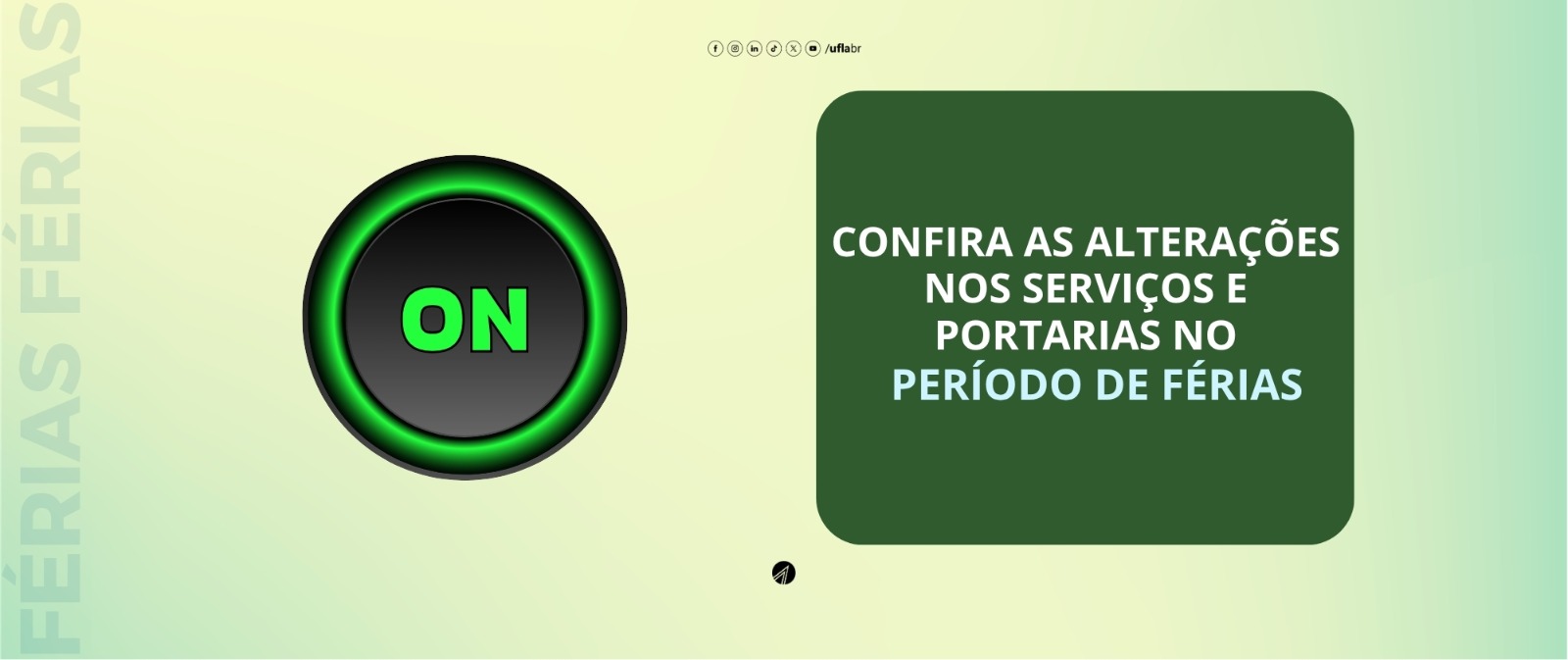 Confira as alterações nos serviços e portarias no período de férias: RU, Ciuni, Mamute e Biblioteca
