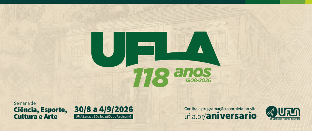 UFLA divulga programação de aniversário com atividades de 30/8 a 4/9
