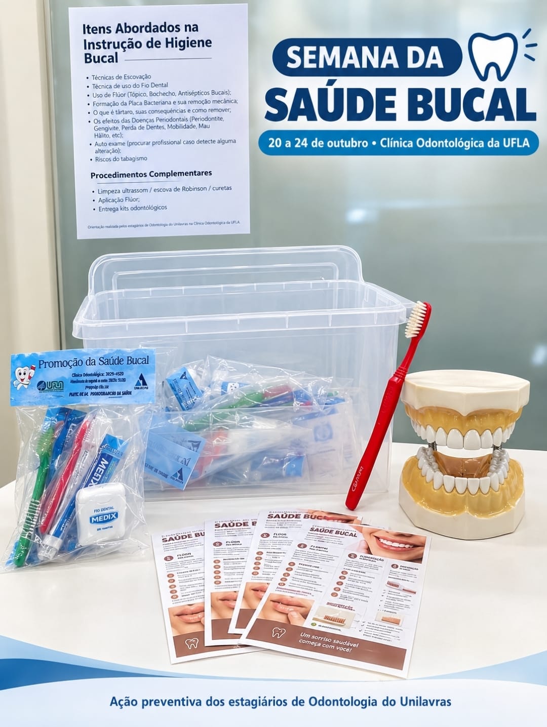 Ação orienta estudantes da moradia estudantil sobre saúde bucal
